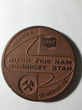 KATOWICE-Medal "Niech Żyje Nam Górn.Stan" XII 1976