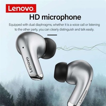 Słuchawki bezprzewodowe LENOVO lp5  srebrne