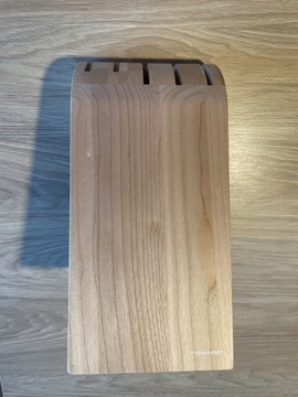 Nowy Stojak blok drewniany na noże Fiskars