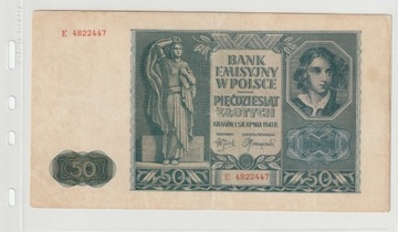 50 zł 1941 r. seria E