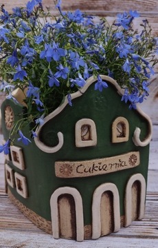 Donica ceramiczna na taras doniczka domek osłonka
