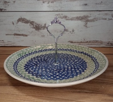 Patera ceramiczna na ciasto 25 cm ceramika Bolesławiec 