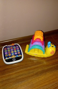 Vtech tablet Baza zabawy Fisher Price klocki 