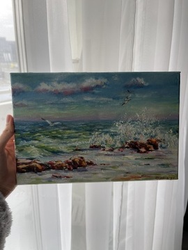 Obraz na płotnie malowany farbami olejowymi Ocean