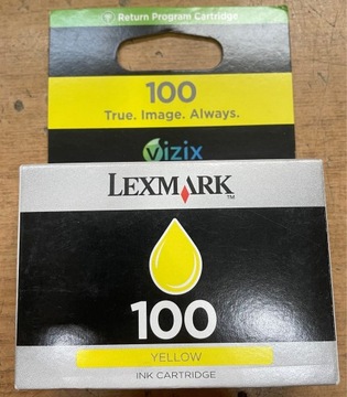 Tusz Lexmark 100 żółty yellow oryginał