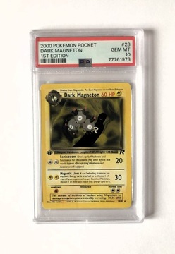 PSA 10 Pokemon Dark Magneton Rocket 28/82 1st edit