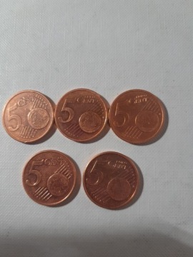 5 centów Niemcy 2002 ADFGJ