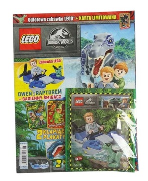 Magazyn Czasopismo LEGO Jurassic World- 06/2023 - Owen z raptorem i śmigacz