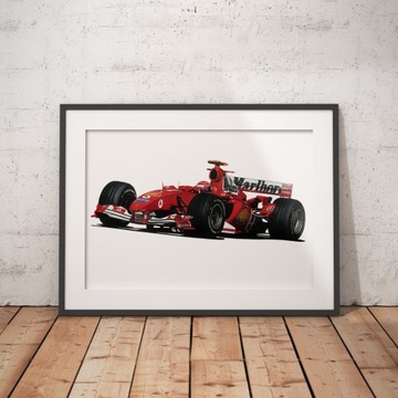 Plakat Print Formuła 1 Ferrari F2004 Michael Schumacher F1 A3