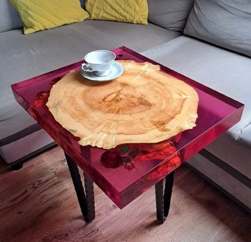 niepowtarzalny stolik kawowy  klon jesionolistny 