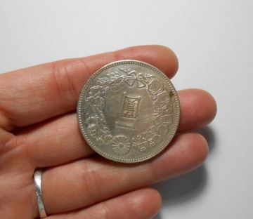 stara moneta Japonia 1 YEN 1912  Srebro 26 gr