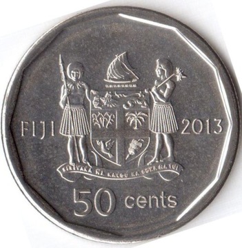 FIDŻI, 50 centów 2013 "Iliesa Delana"  KM#515 UNC 