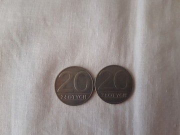 Moneta 20 zł 1990r - 2 sztuki