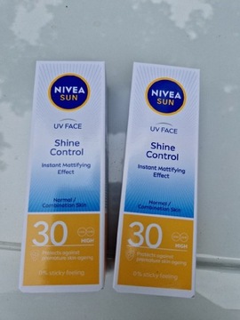 Nivea Sun UV face shine control matujący krem do twarzy 3x50ml