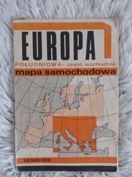 EUROPA POŁUDNIOWA WSCH. mapa samochodowa 1979