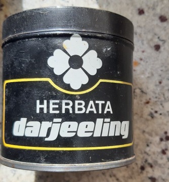 Puszka po herbacie Darjeeling lata 70.