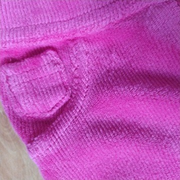 Spodnie 98 cm sztruks różowe