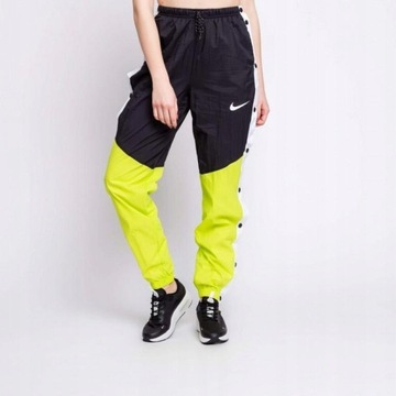 Spodnie dresowe Nike neon zatrzaski rozpinane 