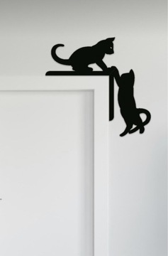 drewniana dekoracja ścienna słodkie koty