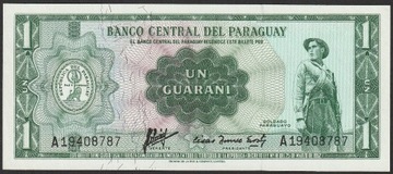 Paragwaj 1 guarani 1952 - stan bankowy UNC