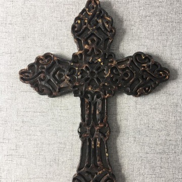 Krzyż   duży  postarzane  drewno 