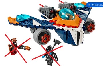 LEGO Marvel 76278 tylko Warbird Rocketa vs. Ronan bez figurek
