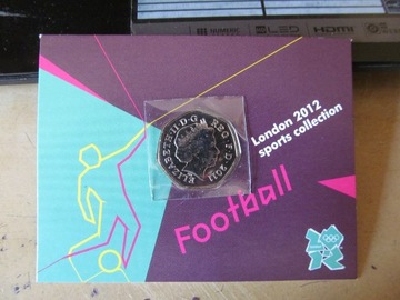 50 pence-Football-moneta okolicznościowa 