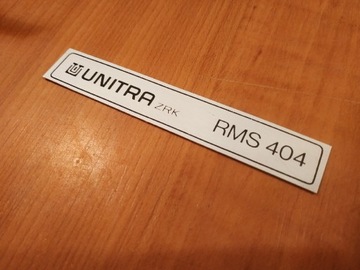 UNITRA ZRK radiomagnetofon RMS 404 szyld blaszka