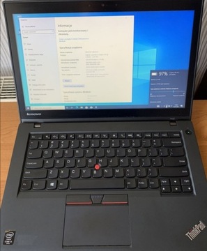 Lenovo ThinkPad T450 i5 5300 4gb,dysk ssd 120gb