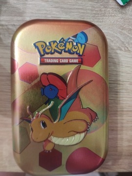 Pokemon TCG pusty mini tin z Dragonite.
