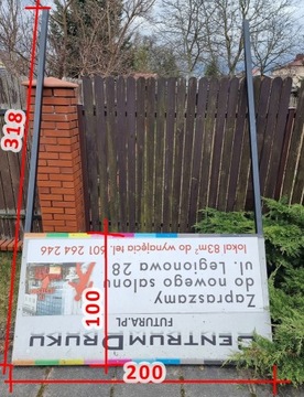 Tablica reklamowa 100x200cm stalowa, dwustronna