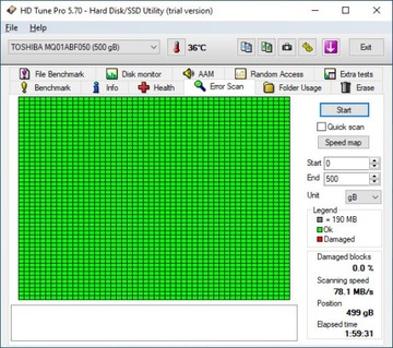 Dysk HDD 2.5'' Toshiba 500GB MQ01ABF050 SATA III