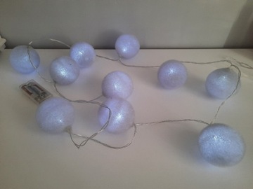 cotton balls lampki ozdobne 10 szt.