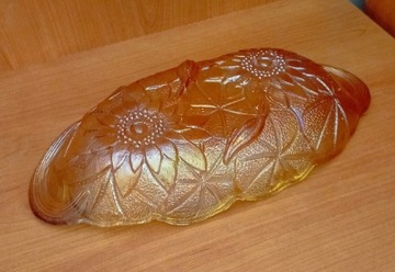 Carnival Glass.Szkło,patera 24x12cm.Stan bardzo d.