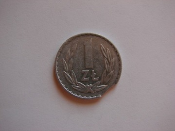 1 zł złoty 1974 destrukt