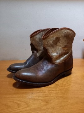 Buty kowbojki skórzane 41roz. Botki włoskie ASH