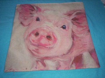 Świnia świnka poszewka powłoczka na poduszkę jasie