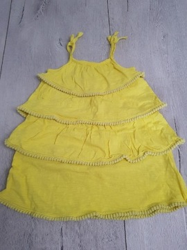 Żółta sukienka na lato r. 98 Marks & Spencer
