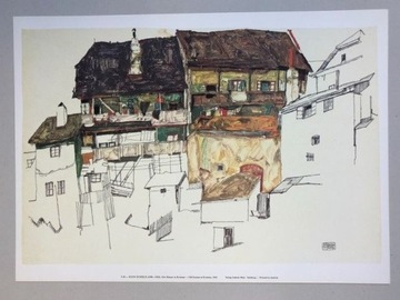 Egon Schiele - Stare domy w Krumau / Alte Häuser