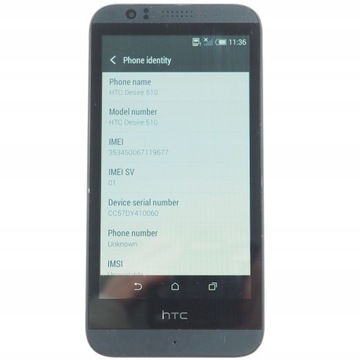 Smartfon HTC DESIRE 510 1/8 MENU ANGIELSKIE 