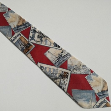 Krawat jedwabny żaglówki Yachting