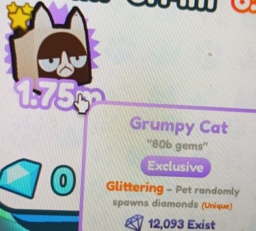 Grumpy cat EXCLUSIVE Pet Simulator X
