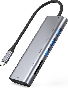 Koncentrator USB C, adapter HDMI USB C z 4K HDMI