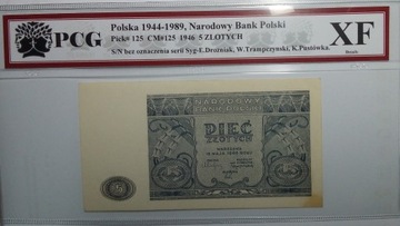 5 złotych 15.05.1946, bez oznaczenia serii i numer