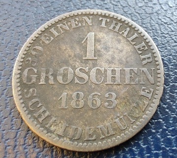 1 groschen 1863 B Hanower