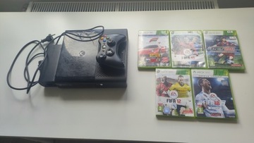 Konsola XBOX 360 E 4 GB (pakiet 5 gier gratis)