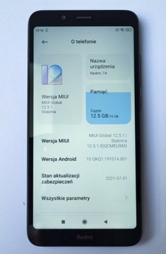 Smartfon Xiaomi Redmi 7A 2GB RAM | 16GB | Czarny