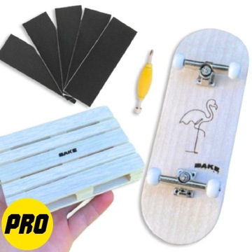 NOWY! Fingerboard Drewniany ZESTAW TAPE + Paleta