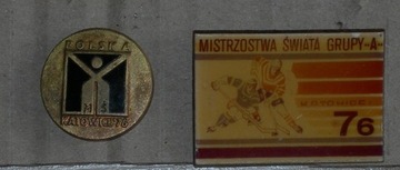 Hokej MŚ 76 Katowice 2 szt