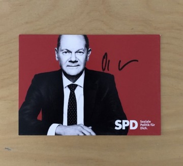 Olaf Scholz Kanclerz RFN autograf
